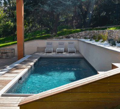 construction de la piscine