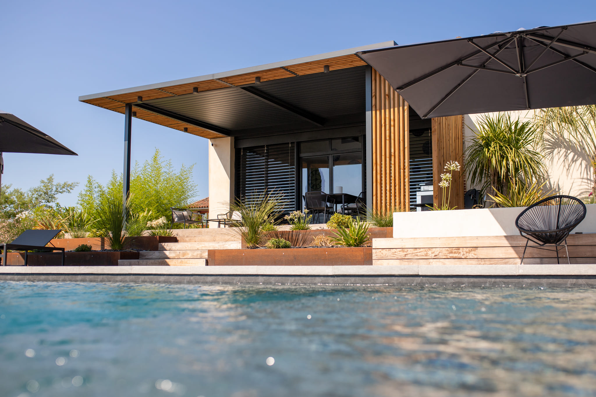 Construction de piscine architecte Vigoulet Auzil