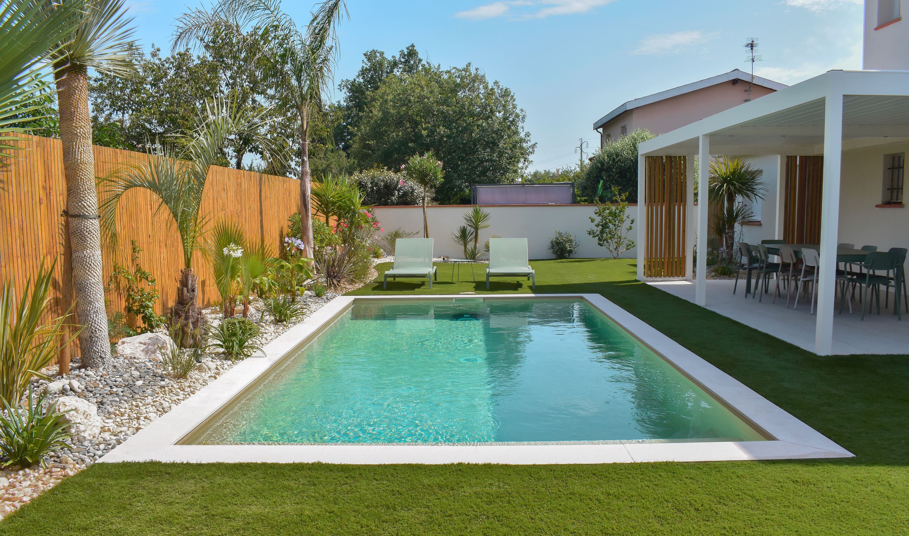 construction Piscine sur mesure villa Vigoulet Auzil