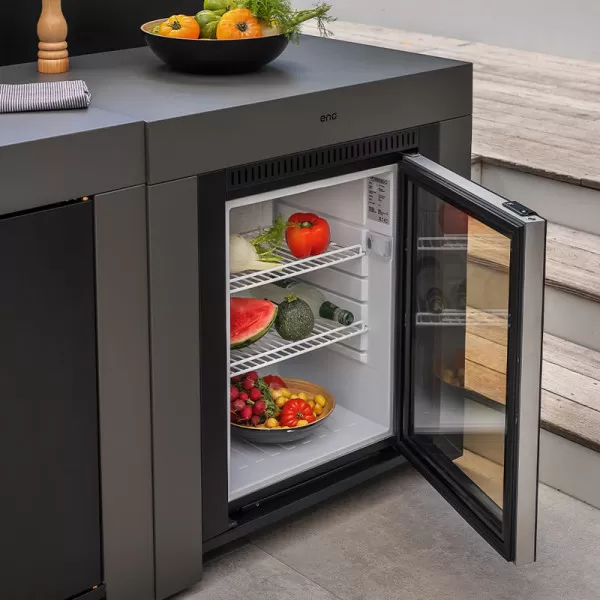 cuisine extérieure avec refrigerateur